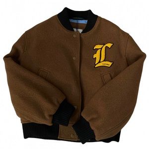 Lacoste Live varsity jacket with yellow “L” detail